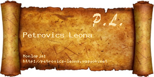 Petrovics Leona névjegykártya
